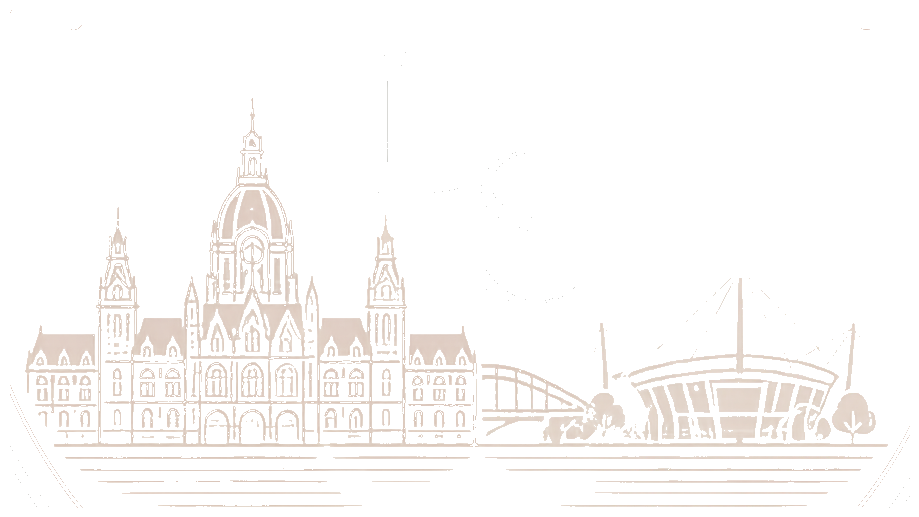Illustrierte Skyline von Hannover an der Leine